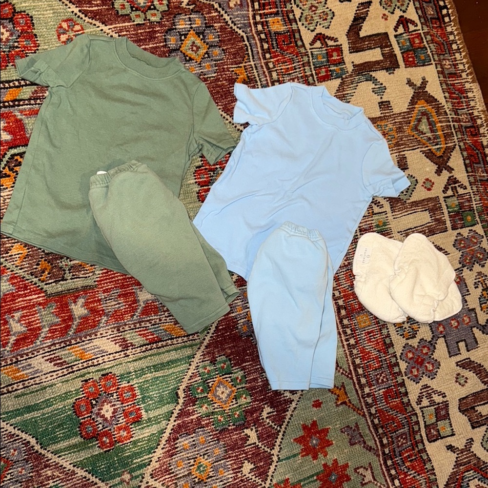 Peejamas Sets - Green and Blue PJs with extra inserts